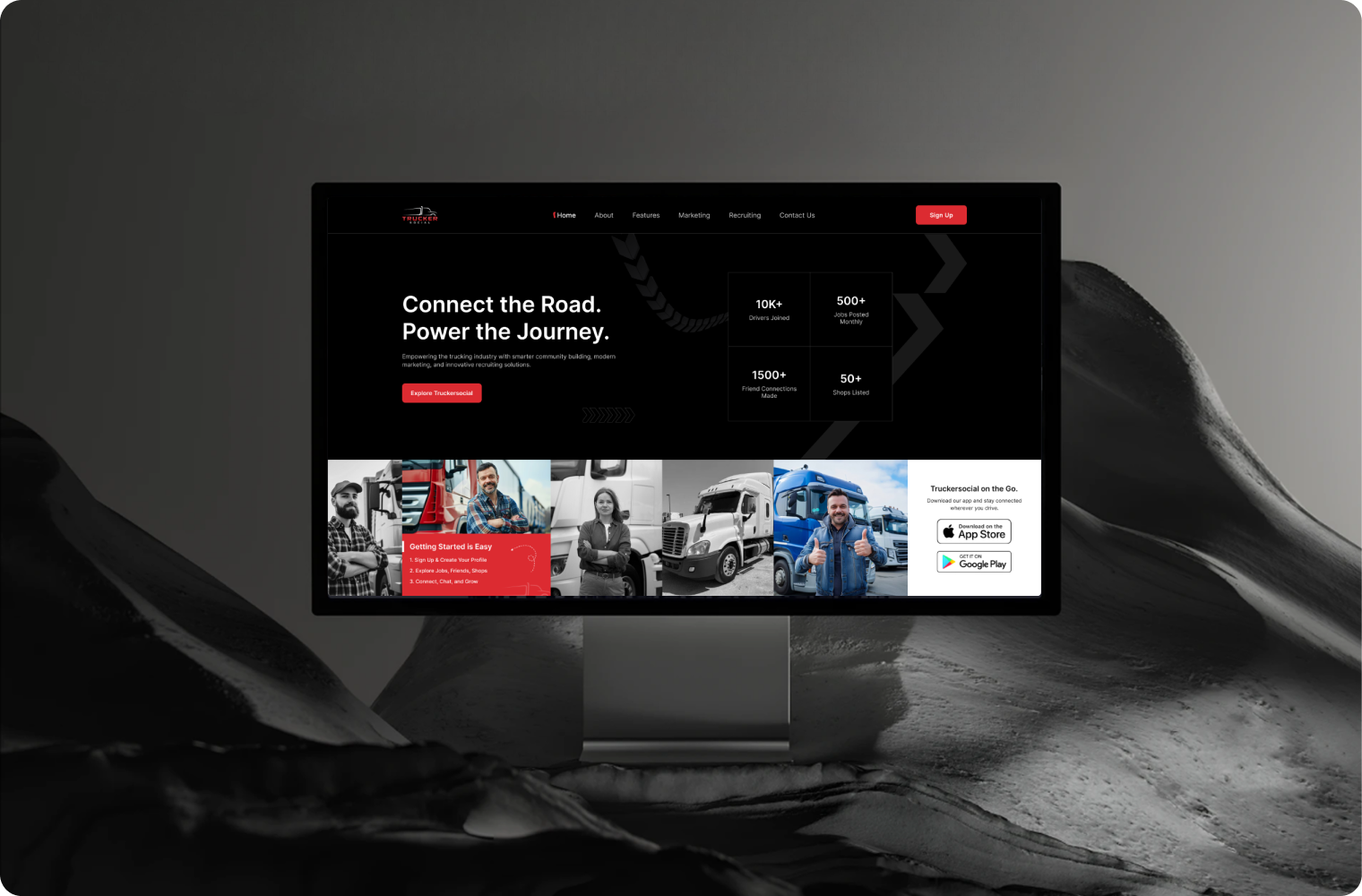 Trucker Social :  Best place for Trucking jobs and marketplace